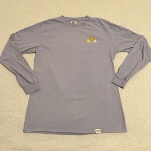 Simply Southern Purple Long Sleeve Shirt Butterfly Flowers Faith Women's Medium